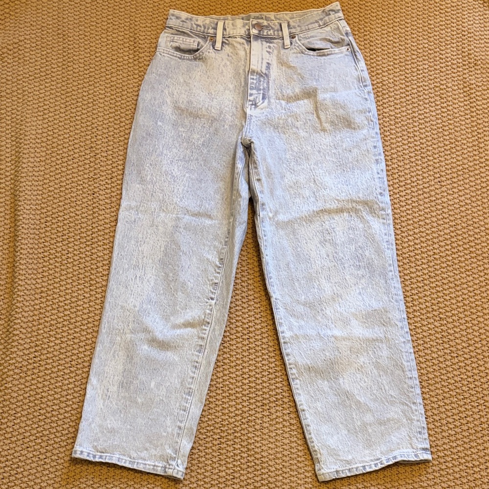 High-Rise Light Purple Wash Mom Jeans